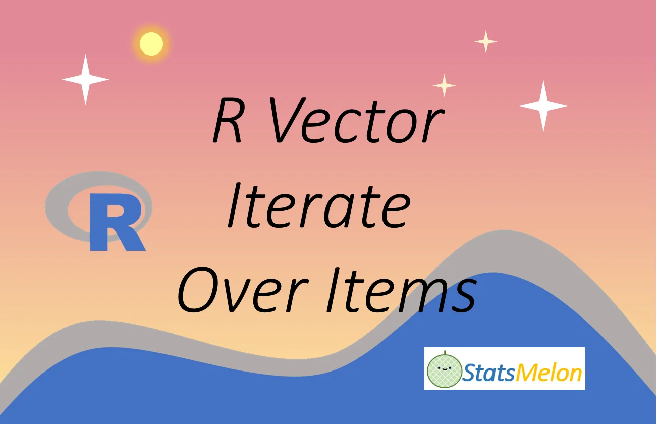 r iterate over items