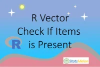 r vector if item is present